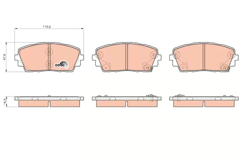 Brake Pad Set, Disc Brake GDB3535 - TRW