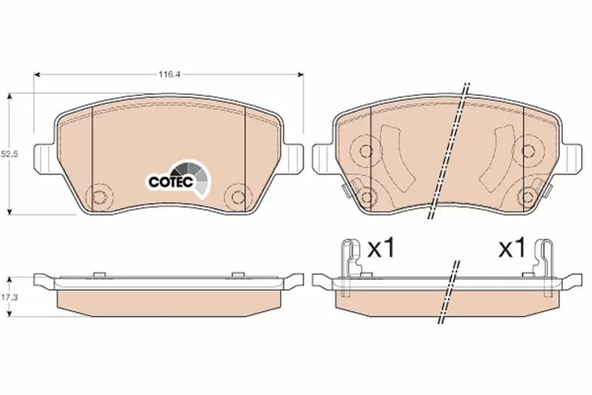Brake Pad Set, Disc Brake GDB3546 - TRW
