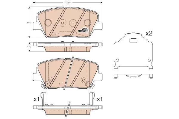 Brake Pad Set, Disc Brake GDB3549 - TRW