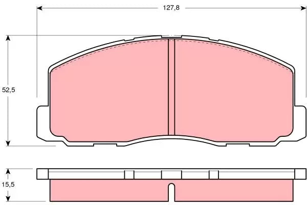 Brake Pad Set, Disc Brake GDB355DT - TRW