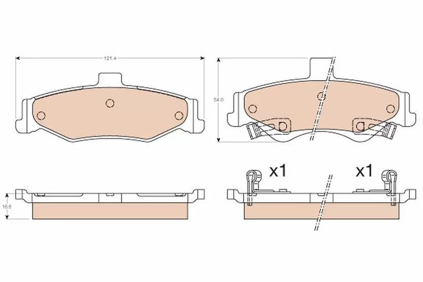 Brake Pad Set, Disc Brake GDB3570 - TRW