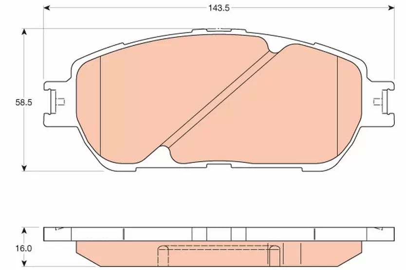 Brake Pad Set, Disc Brake GDB361 - TRW