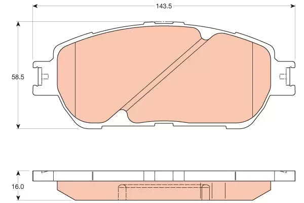 Brake Pad Set, Disc Brake GDB3610 - TRW