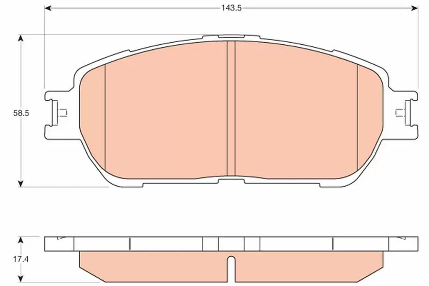Brake Pad Set, Disc Brake GDB3612 - TRW