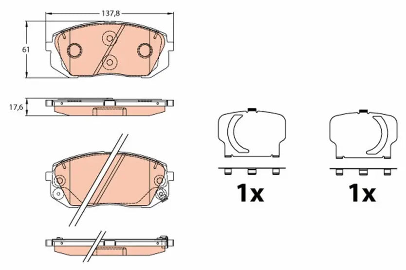 Brake Pad Set, Disc Brake GDB3642 - TRW