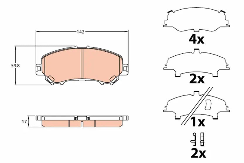 Brake Pad Set, Disc Brake GDB3647 - TRW