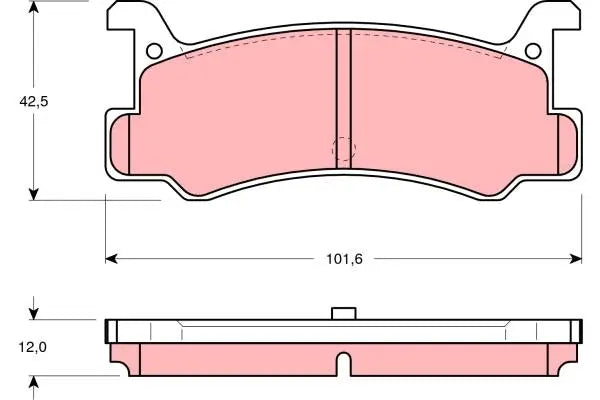 Brake Pad Set, Disc Brake GDB375 - TRW