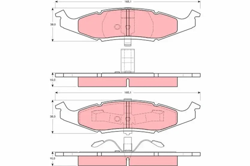 Brake Pad Set, Disc Brake GDB4006 - TRW