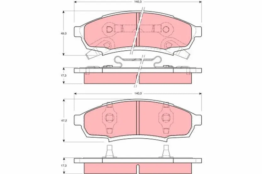 Brake Pad Set, Disc Brake GDB4014 - TRW
