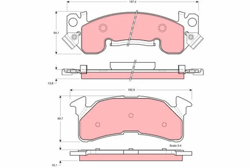 Brake Pad Set, Disc Brake GDB4026 - TRW
