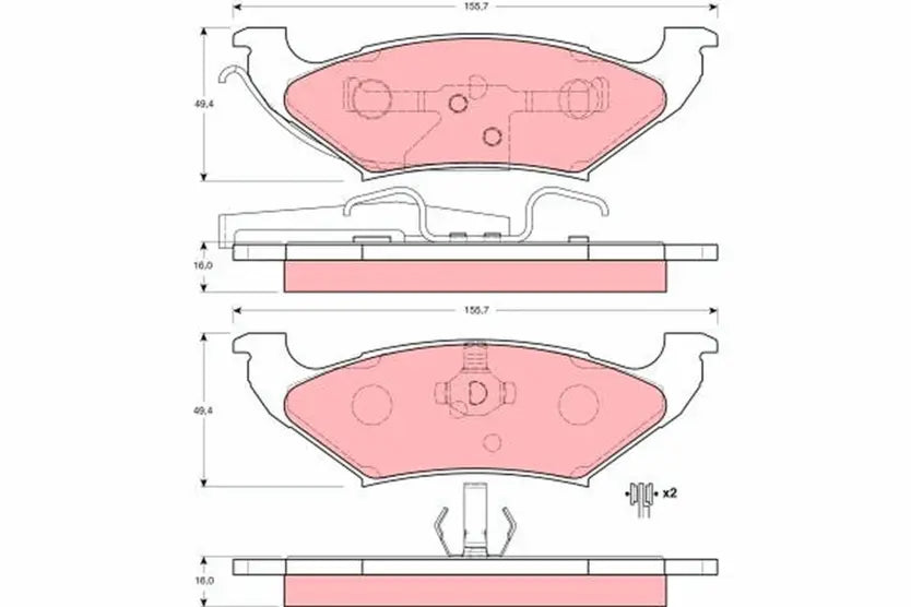 Brake Pad Set, Disc Brake GDB4045 - TRW