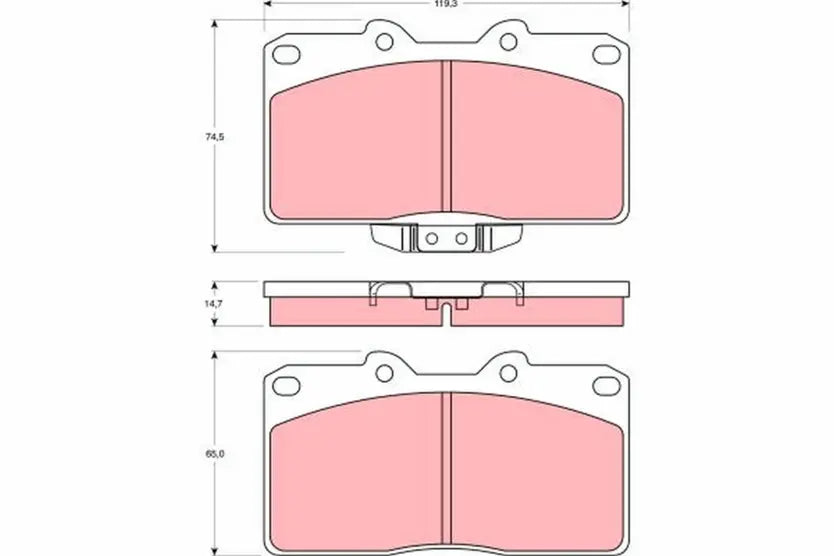 Brake Pad Set, Disc Brake GDB4076 - TRW