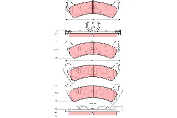 Brake Pad Set, Disc Brake GDB4094 - TRW