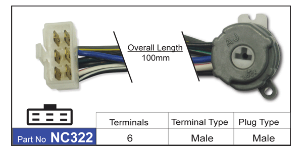 Ignition Switch NC322 - Nice Products | Universal Auto Spares