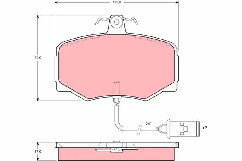 Brake Pad Set, Disc Brake GDB421 - TRW