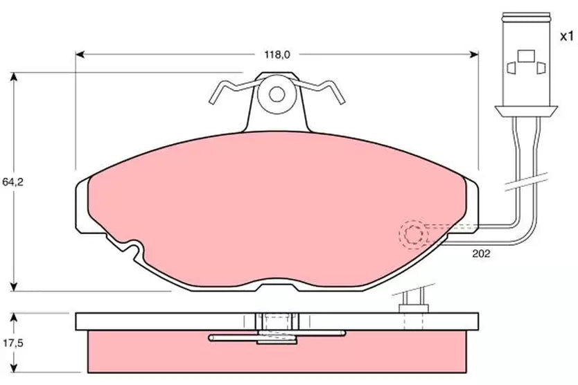 Brake Pad Set, Disc Brake GDB428 - TRW