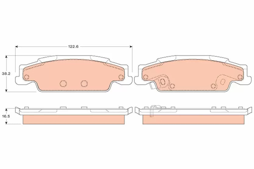 Brake Pad Set, Disc Brake GDB4453 - TRW