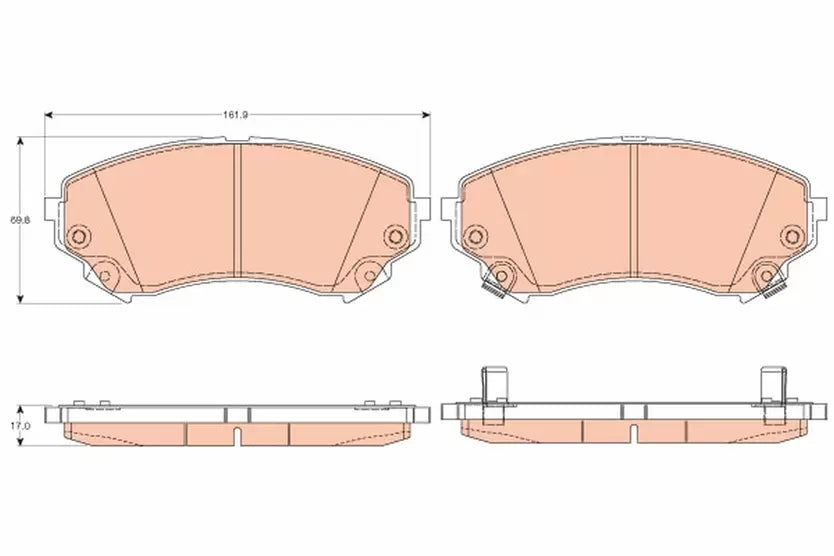 Brake Pad Set, Disc Brake GDB4456 - TRW