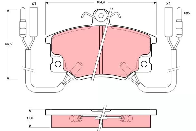 Brake Pad Set, Disc Brake GDB457 - TRW