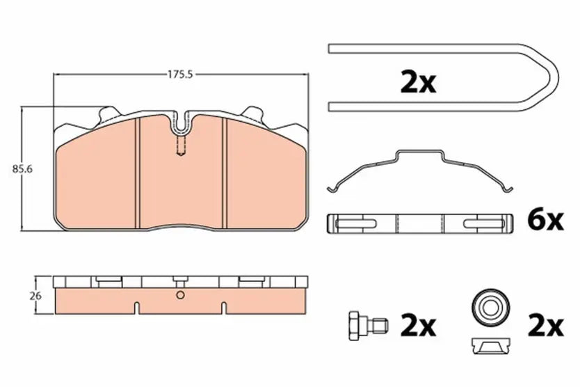 Brake Pad Set, Disc Brake GDB5069 - TRW