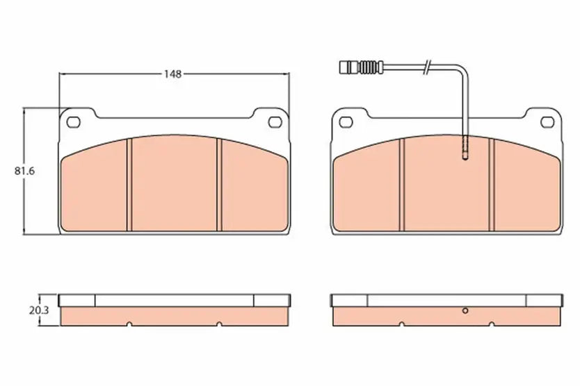 Brake Pad Set, Disc Brake GDB5074 - TRW