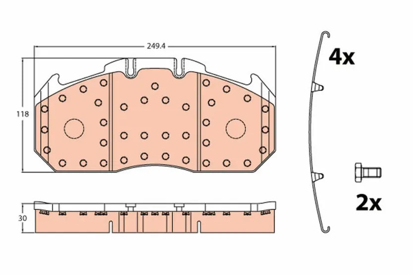 Brake Pad Set, Disc Brake GDB5086 - TRW