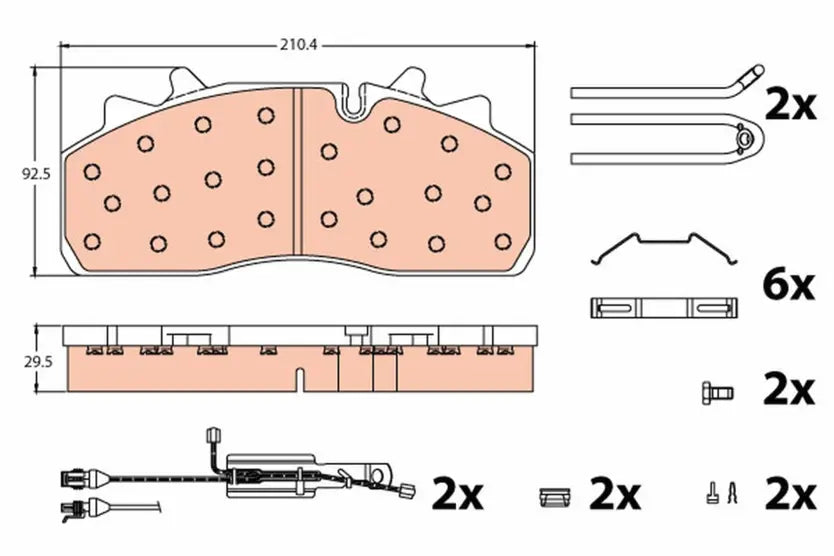 Brake Pad Set, Disc Brake GDB5095 - TRW