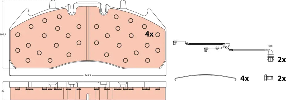 Brake Pad Set, Disc Brake GDB5096 - TRW