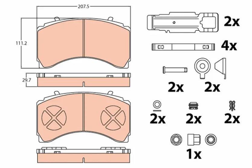 Brake Pad Set, Disc Brake GDB5116 - TRW