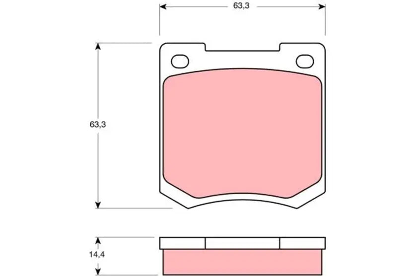Brake Pad Set, Disc Brake GDB535 - TRW
