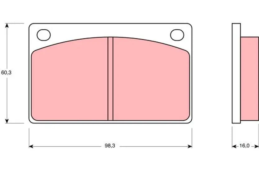 Brake Pad Set, Disc Brake GDB576 - TRW