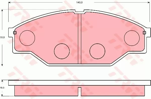 Brake Pad Set, Disc Brake GDB7045AT - TRW