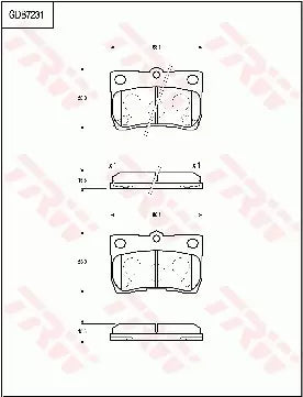 Brake Pad Set, Disc Brake GDB7231DT - TRW