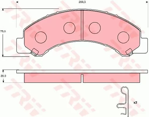 Brake Pad Set, Disc Brake GDB7233AT - TRW