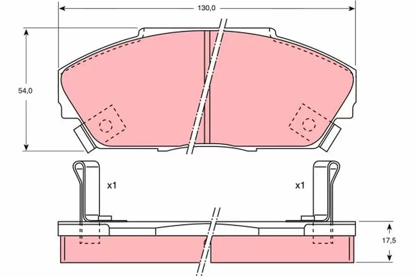 Brake Pad Set, Disc Brake GDB733 - TRW
