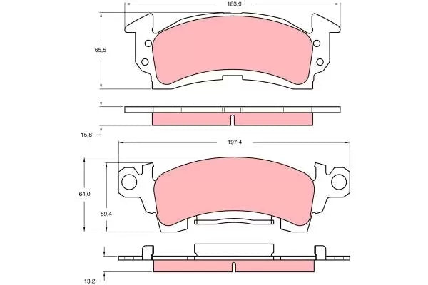 Brake Pad Set, Disc Brake GDB742 - TRW