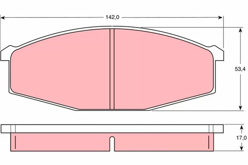 Brake Pad Set, Disc Brake GDB747 - TRW