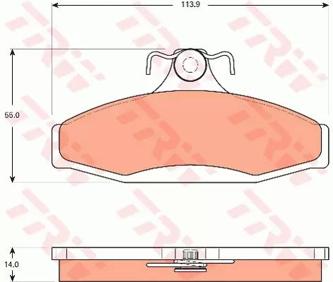 Brake Pad Set, Disc Brake GDB7509 - TRW