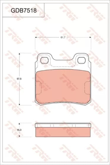 Brake Pad Set, Disc Brake GDB7518 - TRW