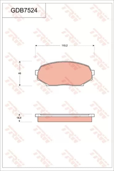 Brake Pad Set, Disc Brake GDB7524 - TRW