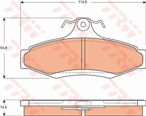 Brake Pad Set, Disc Brake GDB752 - TRW