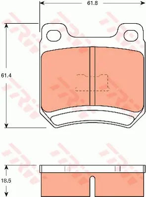 Brake Pad Set, Disc Brake GDB7539 - TRW