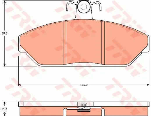 Brake Pad Set, Disc Brake GDB7550 - TRW