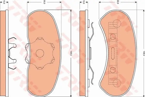 Brake Pad Set, Disc Brake GDB7569DT - TRW
