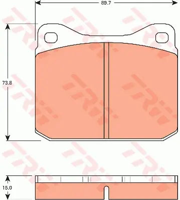 Brake Pad Set, Disc Brake GDB7572 - TRW