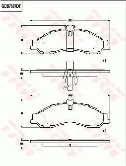 Brake Pad Set, Disc Brake GDB7587 - TRW