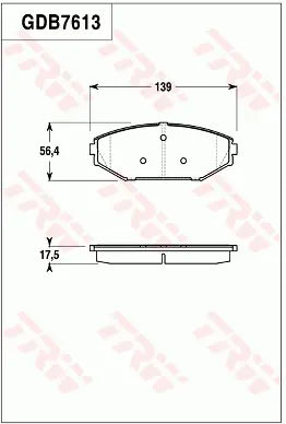 Brake Pad Set, Disc Brake GDB7613 - TRW
