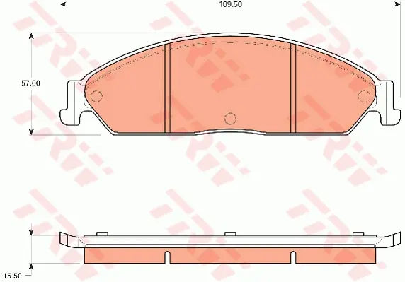 Brake Pad Set, Disc Brake GDB7633DT - TRW