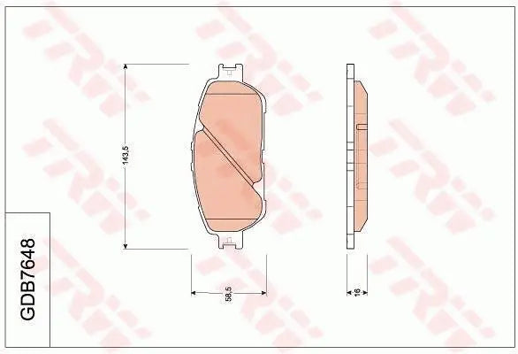Brake Pad Set, Disc Brake GDB7648 - TRW