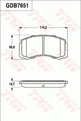 Brake Pad Set, Disc Brake GDB7651 - TRW